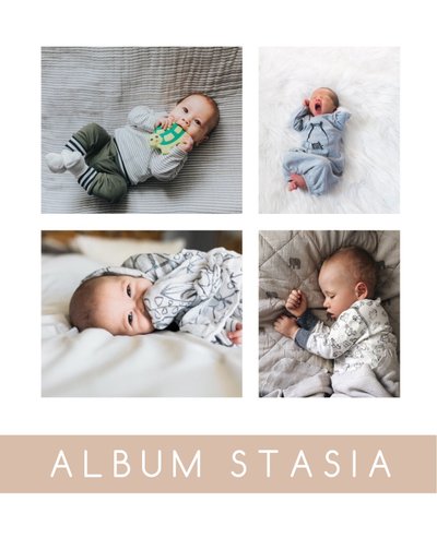 Minimalistyczny album dziecka