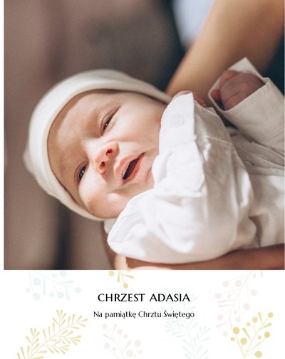 Pamiątka Chrztu Świętego Dla Chłopca