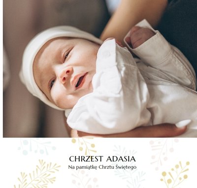 Pamiątka Chrztu Świętego Dla Chłopca