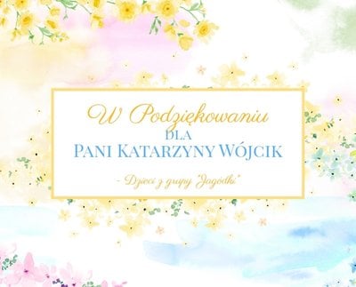 Laurki przedszkolaków na podziękowanie