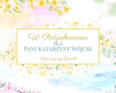 Laurki przedszkolaków na podziękowanie