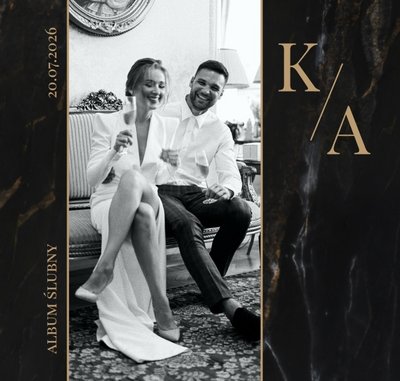 Marmurowy album ślubny