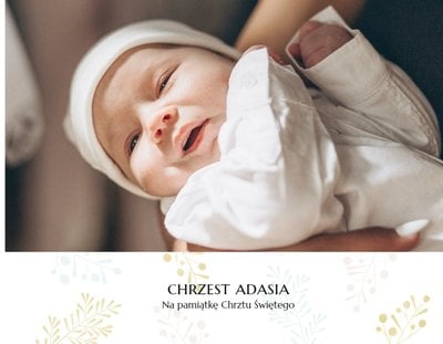 Pamiątka Chrztu Świętego Dla Chłopca
