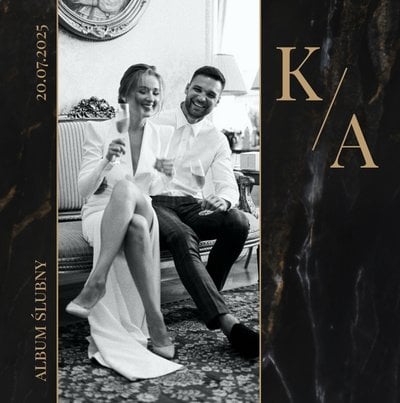 Marmurowy album ślubny