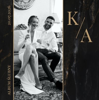 Marmurowy album ślubny