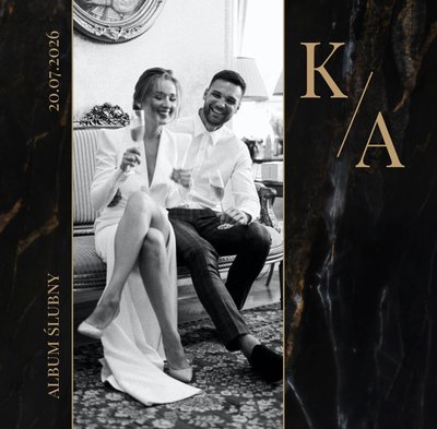 Marmurowy album ślubny