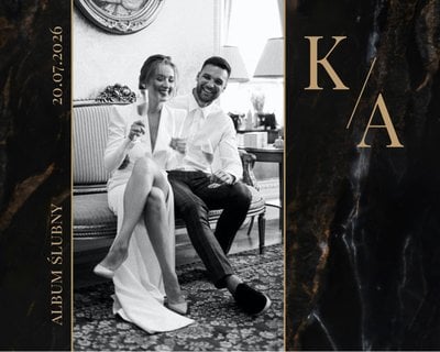 Marmurowy album ślubny