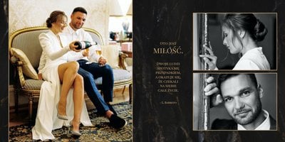 Marmurowy album ślubny