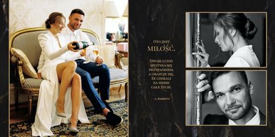Marmurowy album ślubny