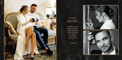 Marmurowy album ślubny