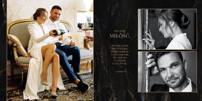 Marmurowy album ślubny
